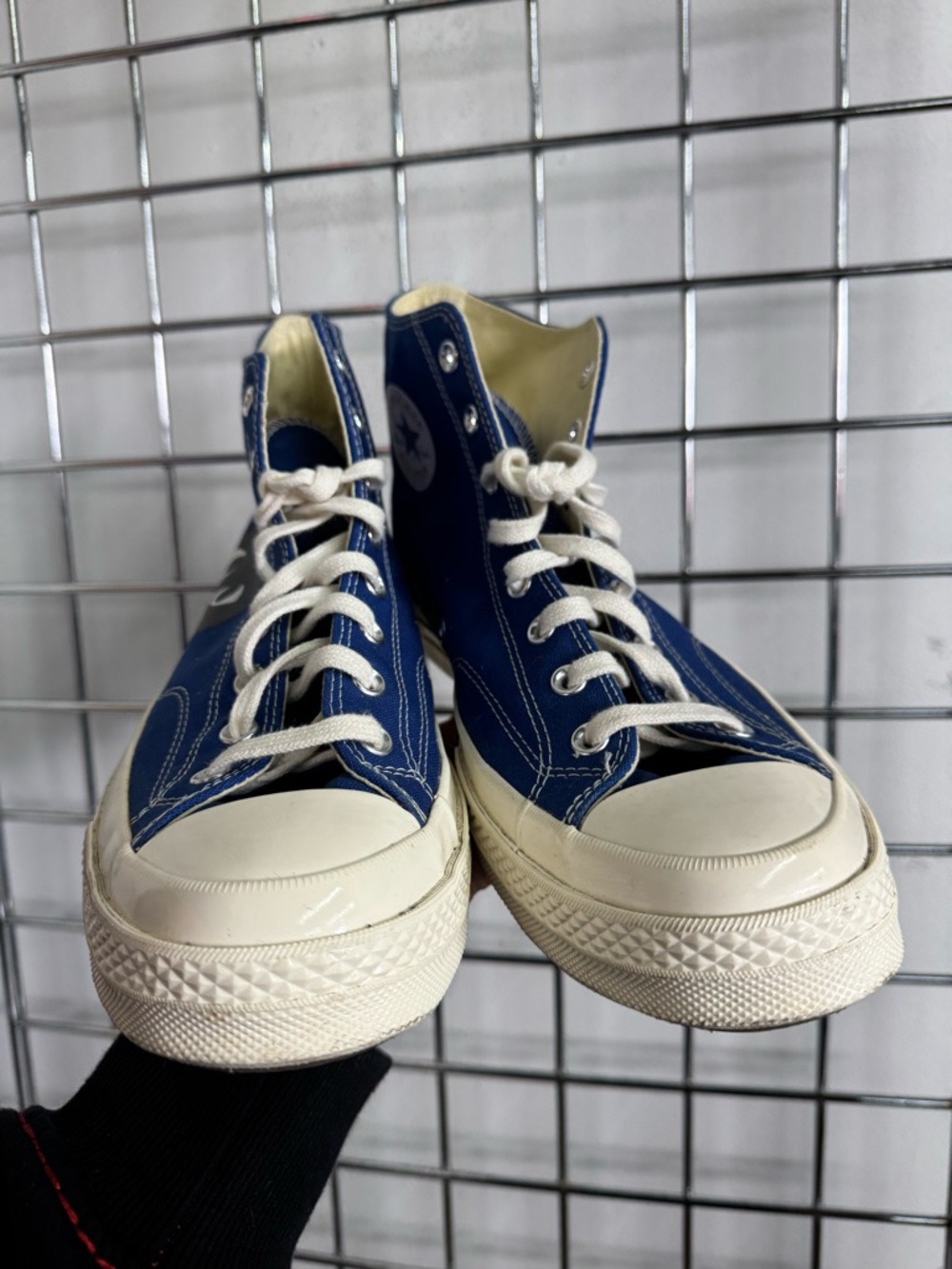 Converse x Comme des Garcons CDG Chuck 70 High Blue Quartz Men 12 Women 14 Heart - Picture 9 of 12
